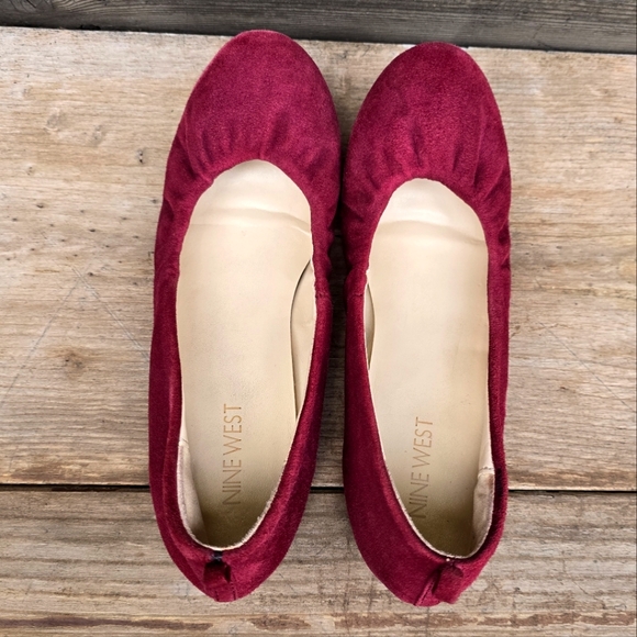 Nine West Carmeno Red Suede, Slip On, Ballet Flats. Women's Size 7M - Picture 9 of 15
